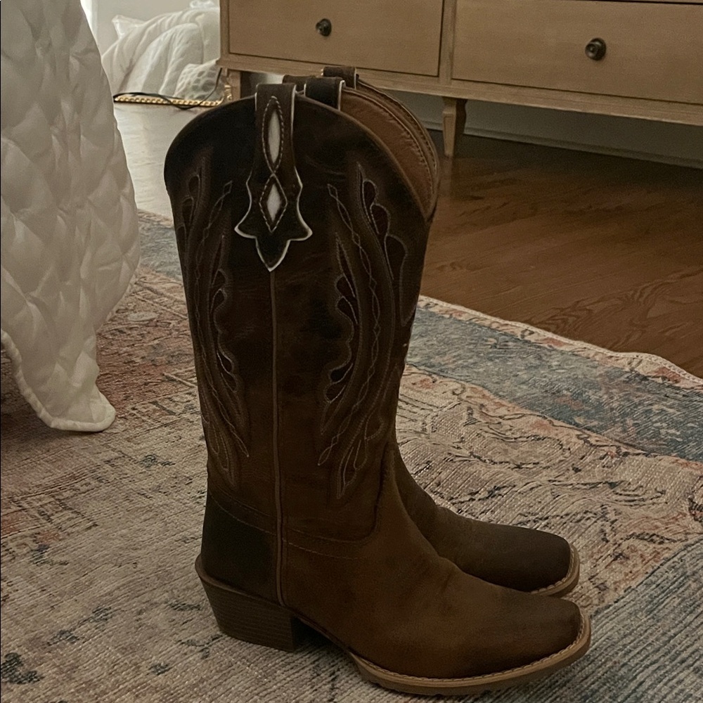 Justin Boots Dark Brown Western Footwear